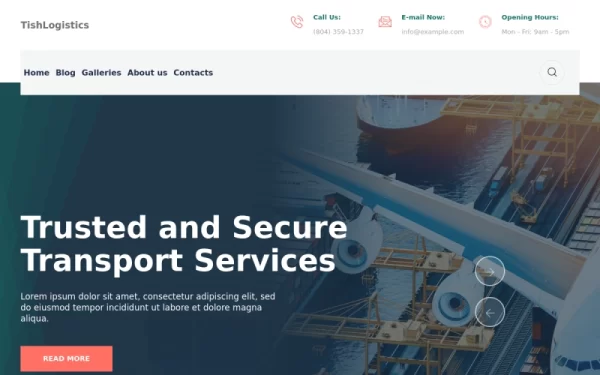 TishLogistics Logistics and Transportation WordPress Theme 1.0.0 GPL Theme