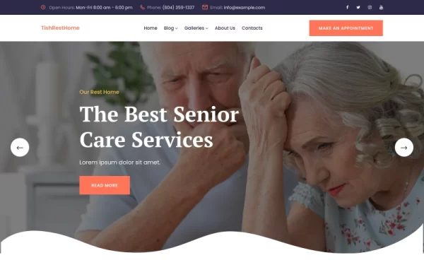 TishRestHome Rest Home WordPress Theme 1.0.0 GPL Theme