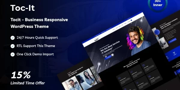 Tocit Business Responsive WordPress Theme 1.0.0 GPL Theme