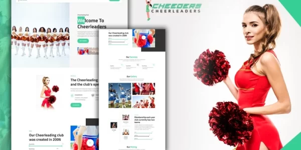 Tomaar-Cheeders Cheerleading Team Landing Page WordPress Theme 1.0.0 GPL Theme