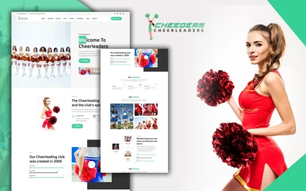 Tomaar-Cheeders Cheerleading Team Landing Page WordPress Theme 1.0.0 GPL Theme