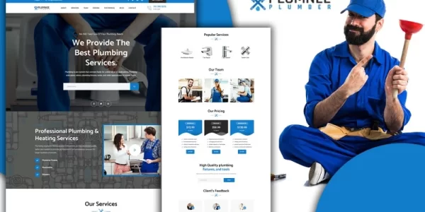 Tomaar-Plumnee Plumbing Services Landing Page WordPress Theme 1.0.0 GPL Theme