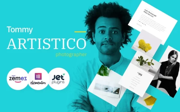 Tommy Artistico Photographer Gallery WordPress Elementor Theme WordPress Theme 1.0.1 GPL Theme