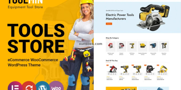 ToolMin Power Equipment Tools WooCommerce Theme 1.0 GPL Theme