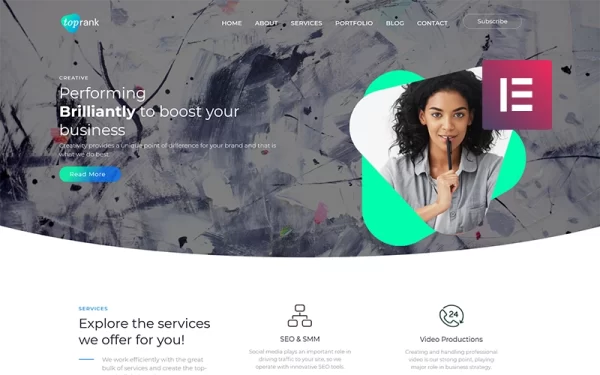 TopRank Corporate Digital Agency WordPress Theme 1.1.0 GPL Theme