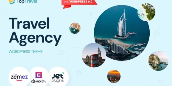 TopTravel WordPress Theme Travel Agency Booking Template 1.0.1 GPL Theme