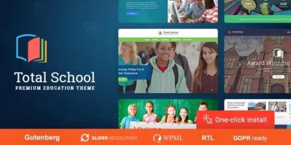 Total School LMS and Education WordPress Theme 1.1.3 GPL Theme