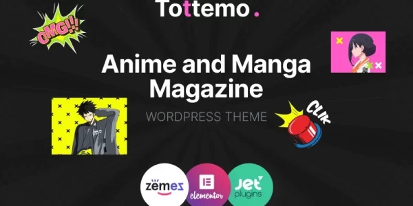 Tottemo Anime and Manga Magazine WordPress Theme 1.0.1 GPL Theme