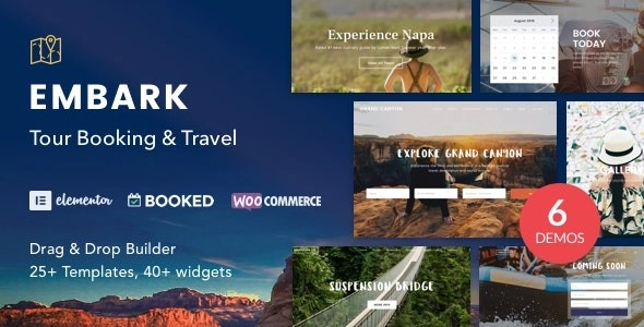Tour Booking Travel WordPress Theme Embark 1.4.4 GPL Theme