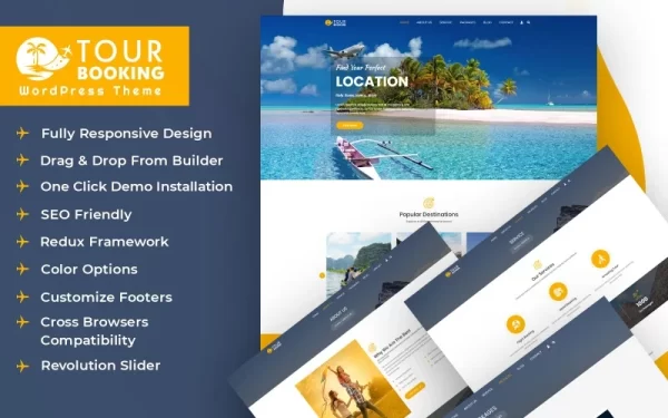 Tour Booking WordPress Theme 1.0.0 GPL Theme