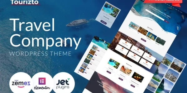 Tourizto Travel Company WordPress Elementor Theme WordPress Theme 1.0.1 GPL Theme