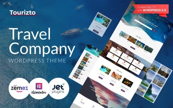 Tourizto Travel Company WordPress Elementor Theme WordPress Theme 1.0.1 GPL Theme