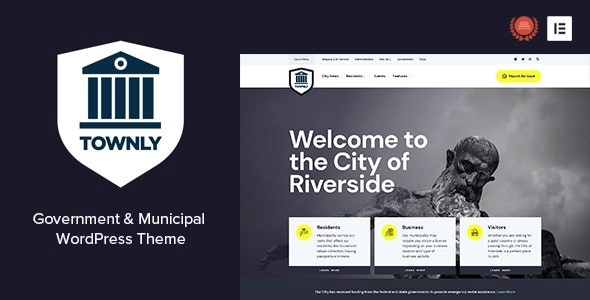 Townly Government Municipal WordPress Theme 1.1 GPL Theme