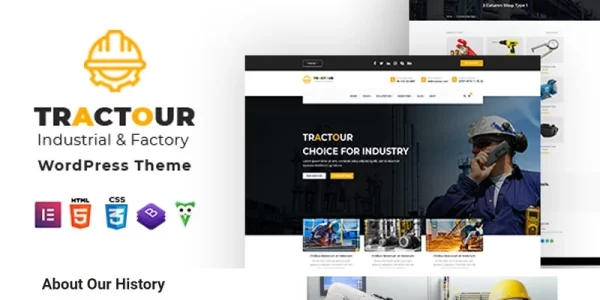 Tractour Industrial / Manufacturing WordPress Theme 1.0.1 GPL Theme