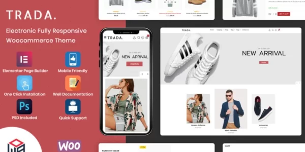 Trada – Fashion Shop Design WooCommerce Theme 1.0 GPL Theme