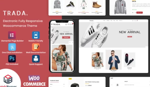 Trada – Fashion Shop Design WooCommerce Theme 1.0 GPL Theme