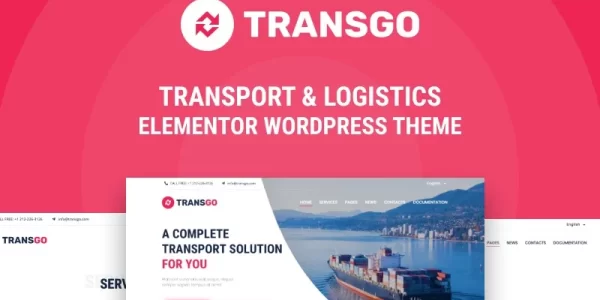 TransGo Transport Logistics WordPress Elementor Theme WordPress Theme 1.1.2 GPL Theme