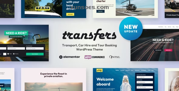 Transfers Transport and Car Hire WordPress Theme 2.01 GPL Theme
