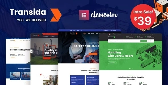 Transida Logistics WordPress Theme 1.3 GPL Theme