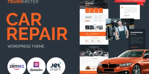 Transmitter Car Repair WordPress Theme 1.0.1 GPL Theme