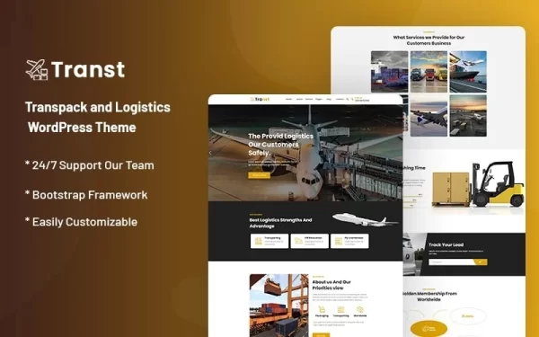 Transt Transpack and Logistics Service WordPress Theme 1.0.0 GPL Theme