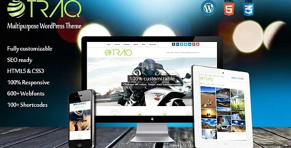 Traq – Multipurpose WordPress Theme 1.03 GPL Theme