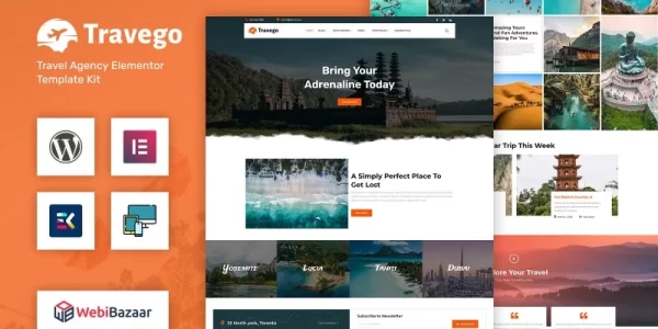 Travego Tour Travel Agency Template WordPress Theme 1.0 GPL Theme