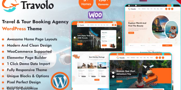 Travolo Travel Tour Booking WordPress Theme 1.0.0 GPL Theme