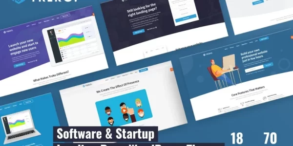 Treko Startup and Software Landing WordPress Theme 1.0.2 GPL Theme