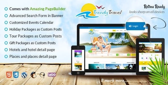 Trendy Travel Booking 5.2 GPL Theme