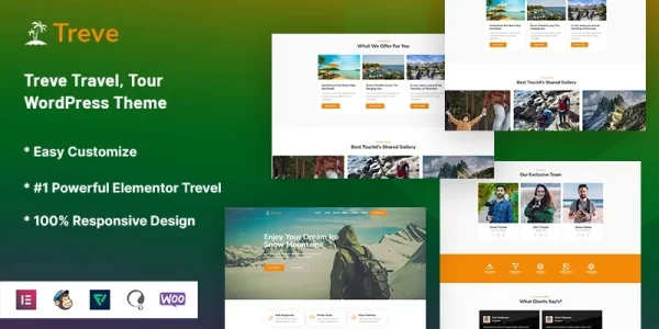 Treve Travel, Tour WordPress Theme 1.0.0 GPL Theme