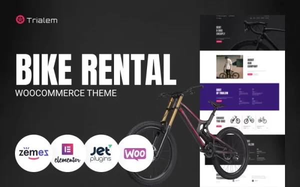 Trialem Bike Rental Multipurpose Modern WordPress Elementor Theme WordPress Theme 1.0.1 GPL Theme