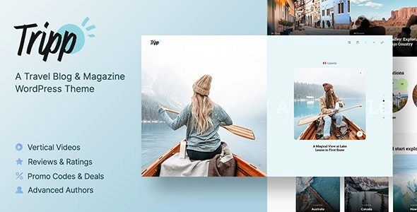 Tripp Travel Blog Magazine WordPress Theme 1.2.1 GPL Theme