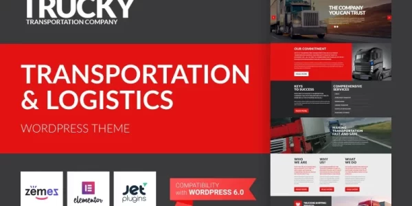 Trucky Transportation Logistics Responsive WordPress Theme 1.0.1 GPL Theme