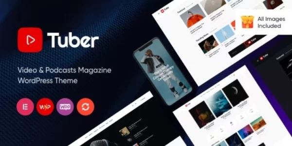 Tuber Video Blog Podcast WordPress Theme 1.0.0 GPL Theme