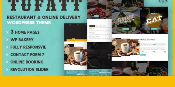 Tufatt | Restaurant Food Blog WordPress Theme 1.0 GPL Theme