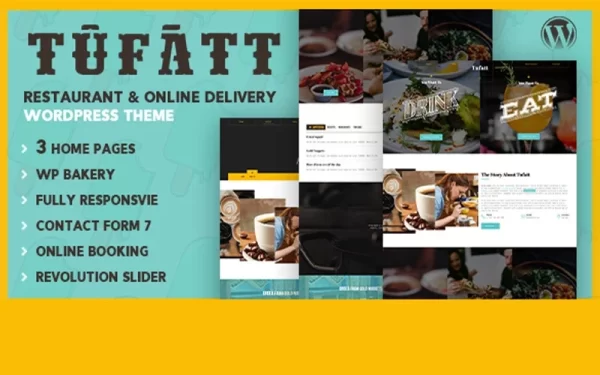 Tufatt | Restaurant Food Blog WordPress Theme 1.0 GPL Theme