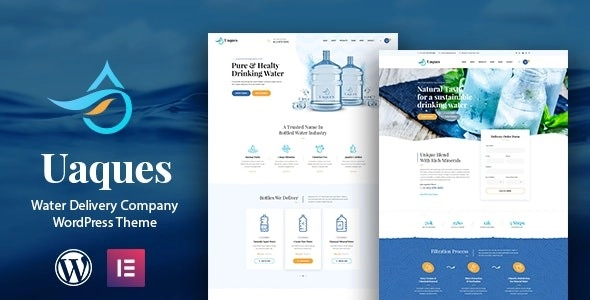 Uaques Drinking Water Delivery WordPress Theme 2.4 GPL Theme