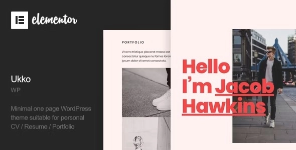Ukko Personal Portfolio WordPress Theme 1.4 GPL Theme