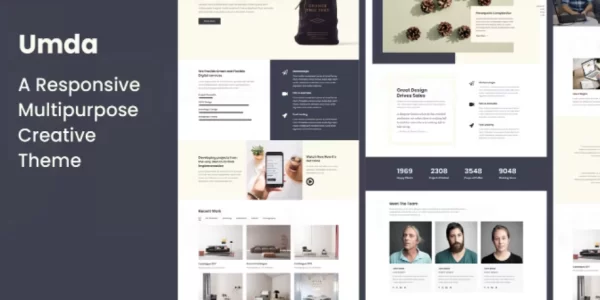Umda Responsive Multipurpose Creative Theme 1.0.8 GPL Theme