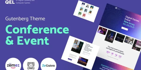 Uniqel Conference and Event WordPress Theme 1.0 GPL Theme