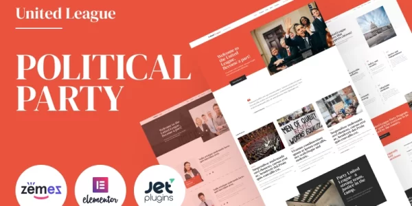 United League Solid And Reliable Political Campaign Template WordPress Theme 1.0.0 GPL Theme