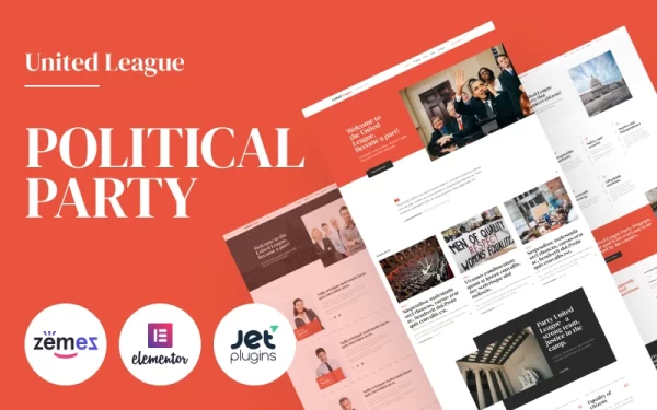 United League Solid And Reliable Political Campaign Template WordPress Theme 1.0.0 GPL Theme