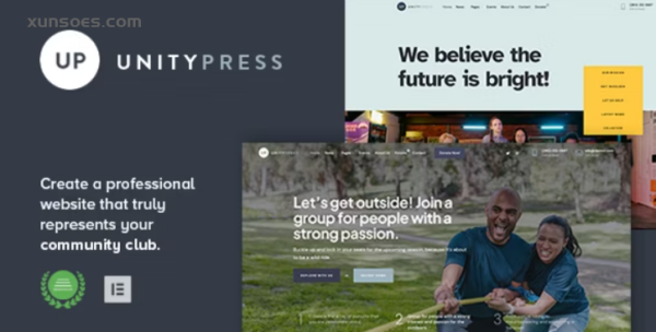 UnityPress Community Club WordPress Theme 1.1 GPL Theme