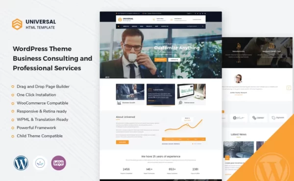 Universal Business Consulting WordPress Theme 2.6 GPL Theme