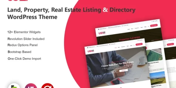 Usland Land, Property, Real Estate Listing Directory WordPress Theme 1.0.3 GPL Theme