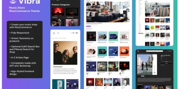 VIBRA – Music Store WooCommerce Theme 1.0 GPL Theme