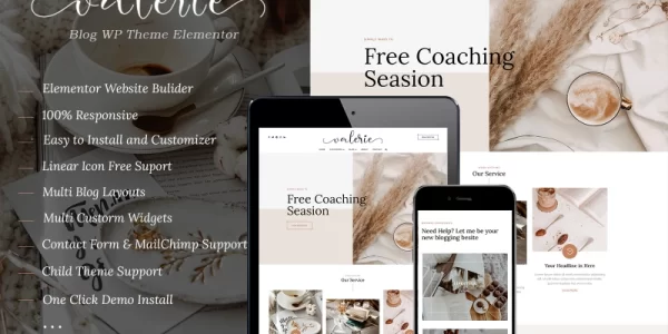 Valerie Blog WordPress Theme Elementor 1.0.7 GPL Theme