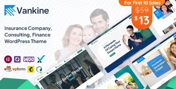 Vankine Insurance Consulting Business WordPress Theme 1.2.2 GPL Theme