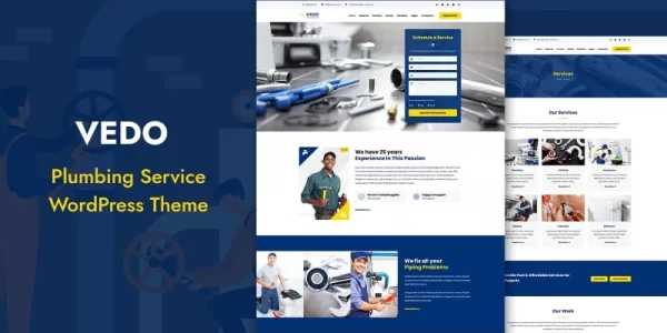 Vedo Plumbing WordPress Theme 1.0 GPL Theme